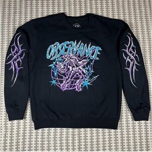 Observance Black/Purple/Teal Crewneck | Mens Size Medium | NEW!!!✔️